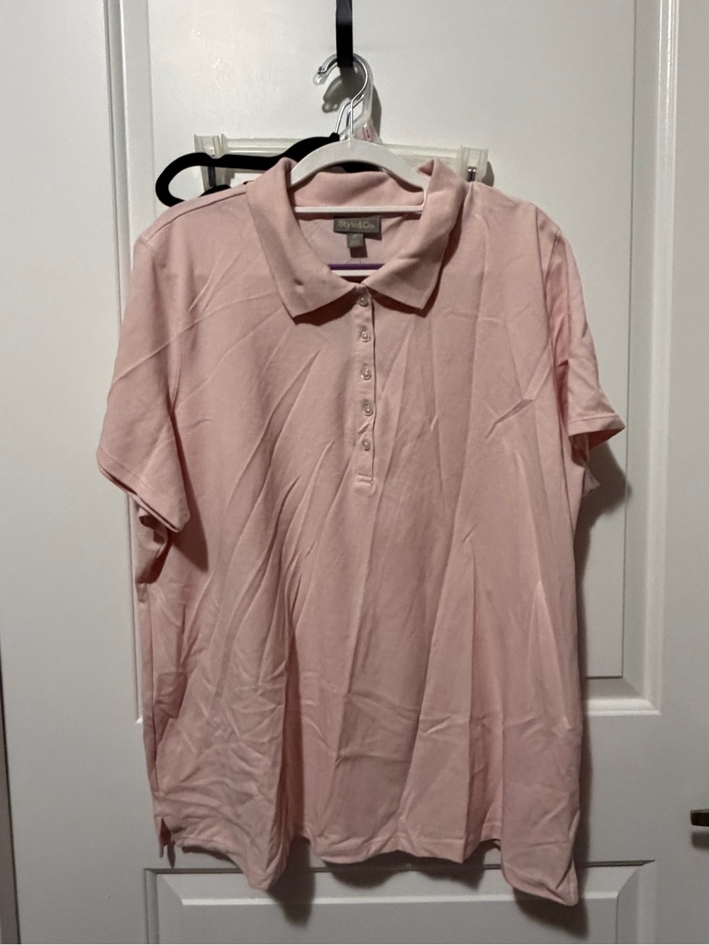 Style & Co. Men's Light Pink Polo Shirt